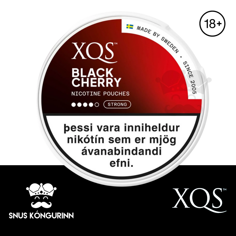 XQS BLACK CHERRY SLIM STRONG NICOTINE POUCHES