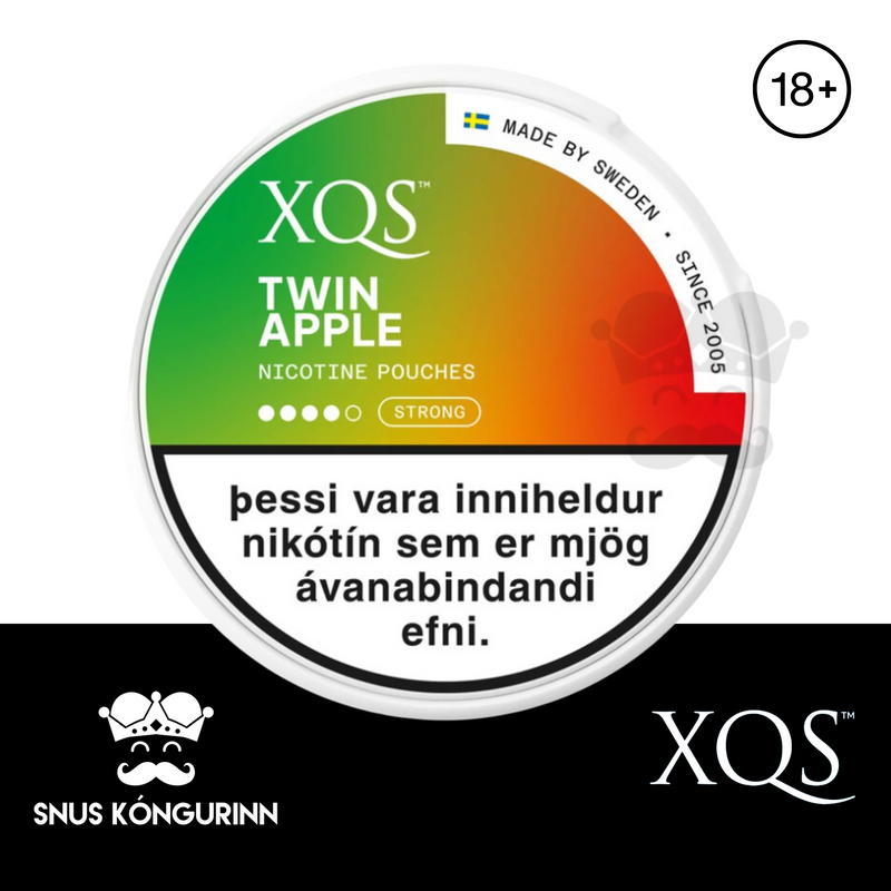 XQS TWIN APPLE SLIM EXTRA STRONG NICOTINE POUCHES