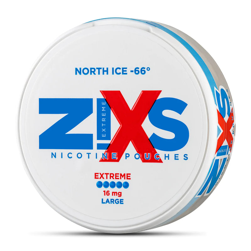 ZIXS NORTH ICE -66° LARGE EXTREME NICOTINE POUCHES
